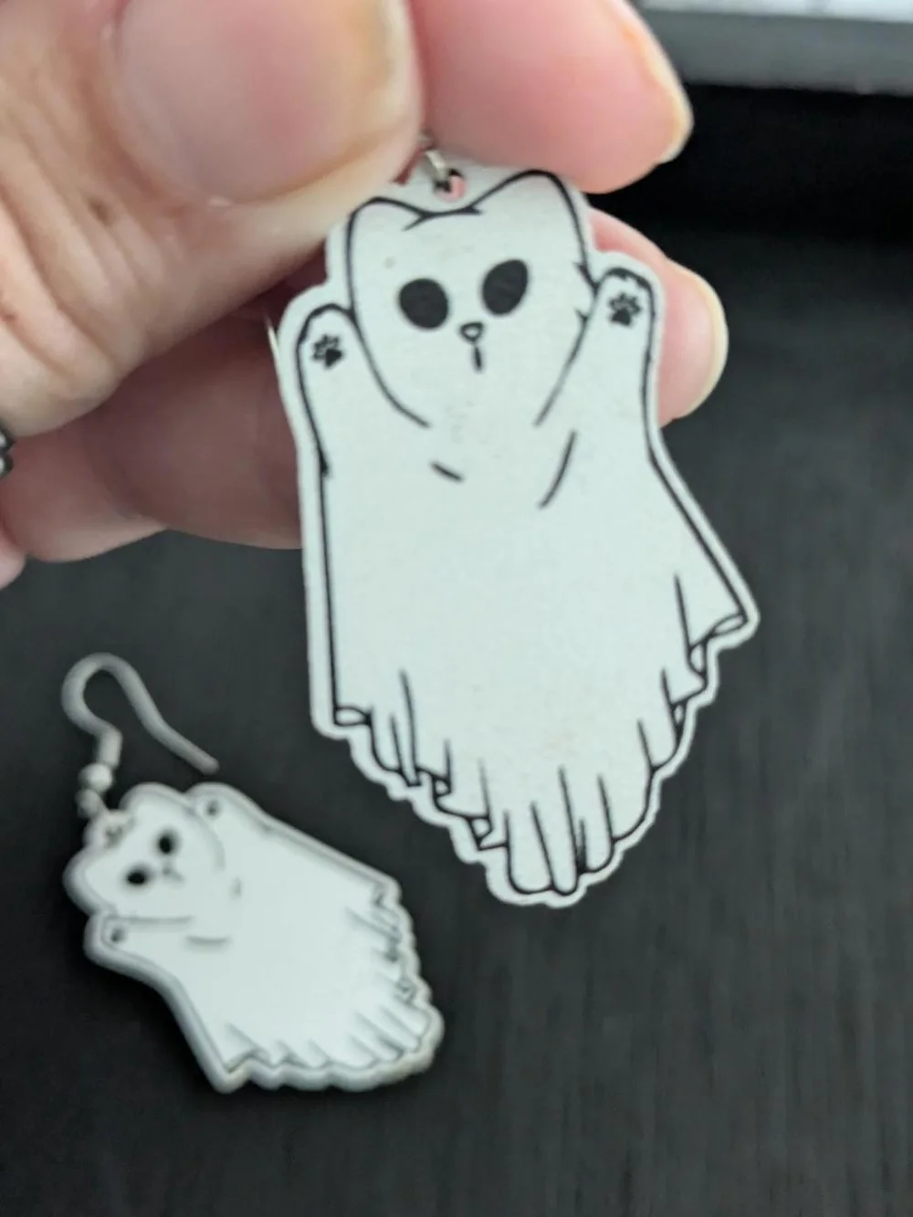 Bundle Halloween Ghost & Jack-o'-Lantern Dangle Earrings NWOT